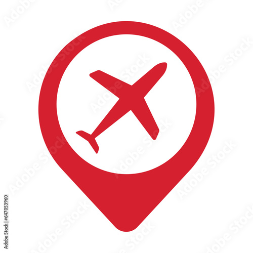 pin icon location airport tag