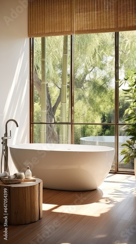 Serene Oasis  A Spa-inspired Bathroom Retreat. Generative AI 10