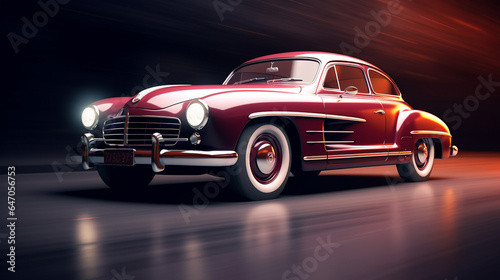 Classic Car Display Nostalgic Glory © Ranya Art Studio