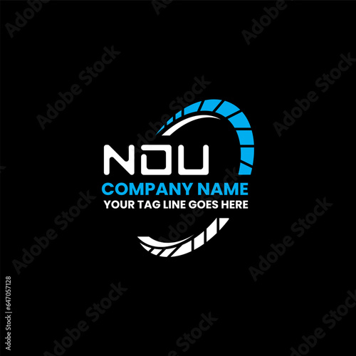 NDU letter logo vector design, NDU simple and modern logo. NDU luxurious alphabet design   photo