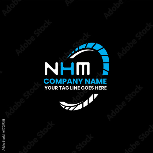 NHM letter logo vector design, NHM simple and modern logo. NHM luxurious alphabet design   photo