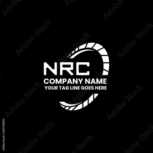 NRC letter logo vector design, NRC simple and modern logo. NRC luxurious alphabet design   photo