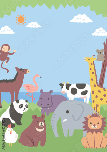 かわいい動物のイラスト