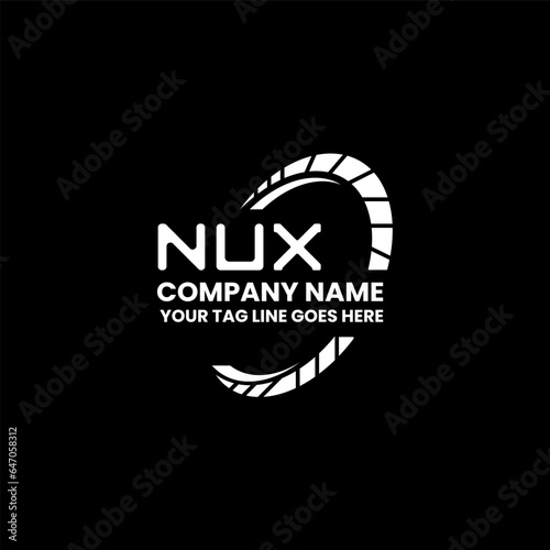 NUX letter logo vector design, NUX simple and modern logo. NUX luxurious alphabet design   photo