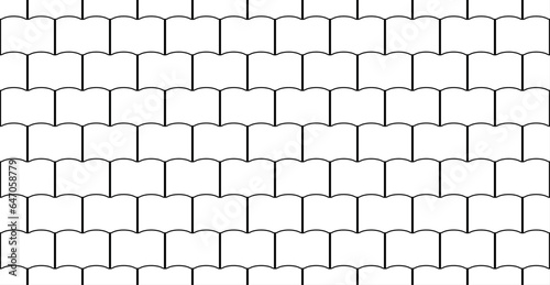 Vector seamless texture. Illustration of geometric tile pattern offers a modern linear concept for a digital backdrop. Printable and editable monochrome pattern.
