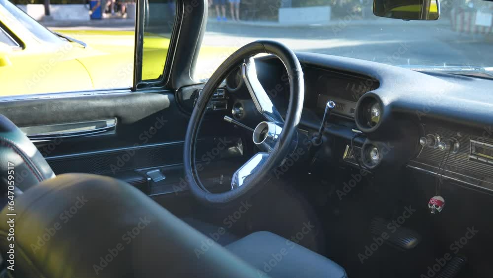 Old School Muscle Car Interior 1960's, Classic Car Interior Old School Muscle Car Interior 1960's, Classic Car Interior