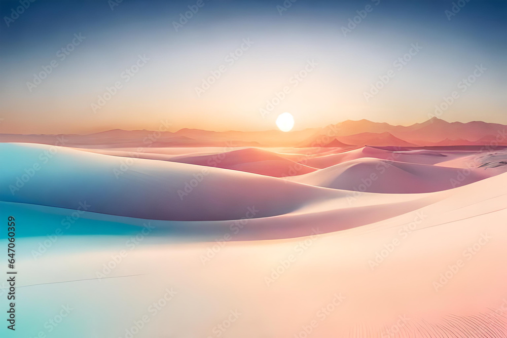 sunset in the desert for background 