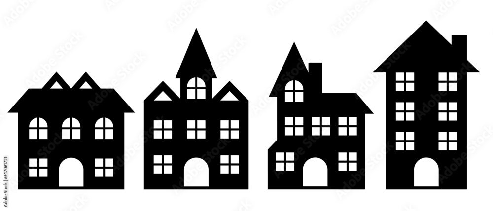 vector silhouette of a house vector silhouette of a house