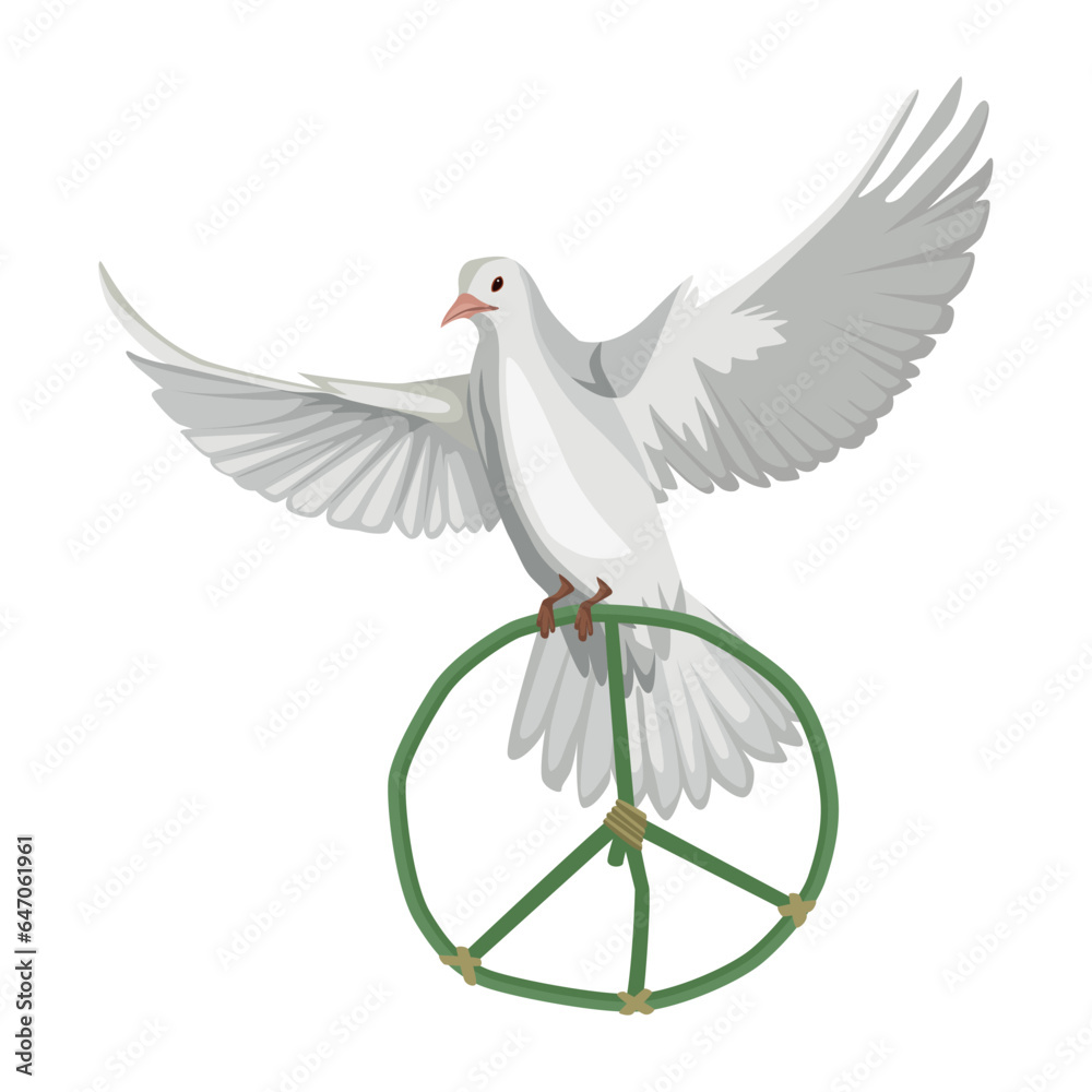 Obraz premium world peace day dove and sign