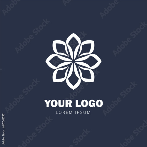 monogram design and ornamental flowers, suitabale for use as a icon for your business in the field of beauty and decoration
