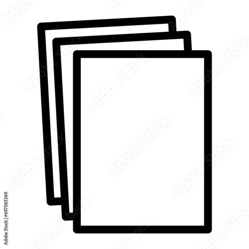papers outline icon