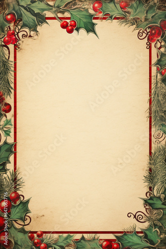 christmas card with christmas tree