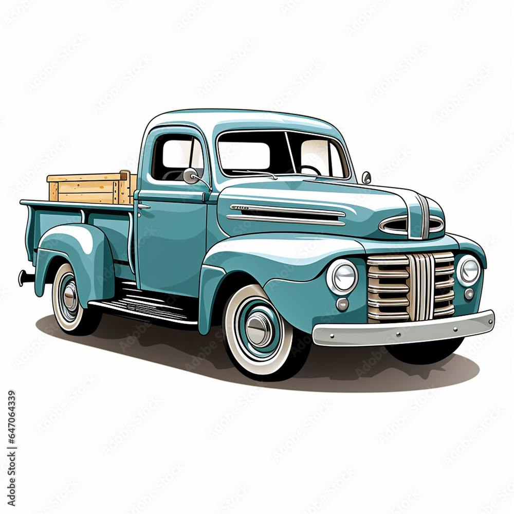 Pickup truck print with a high quality finish