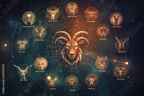 Zodiac signs astrology background