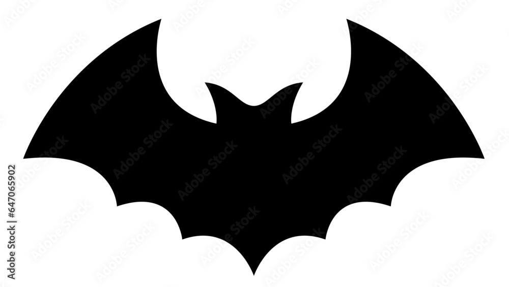 vector silhouette of a bat