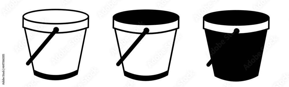 Bucket illustration. Bucket icon vector set. Design for business. Stock vector. Bucket illustration. Bucket icon vector set. Design for business. Stock vector.