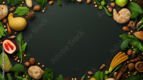 vegan food day with lot of vegetables background