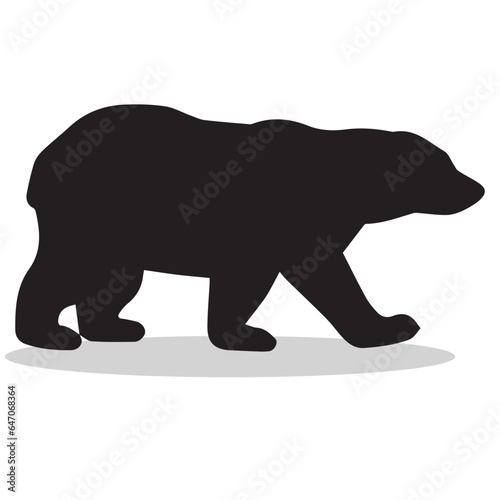 Bear Silhouette, cute Bear Vector Silhouette, Cute Bear cartoon Silhouette, Bear vector Silhouette, Bear icon Silhouette, Bear Silhouette illustration, Bear vector  © Funky Art