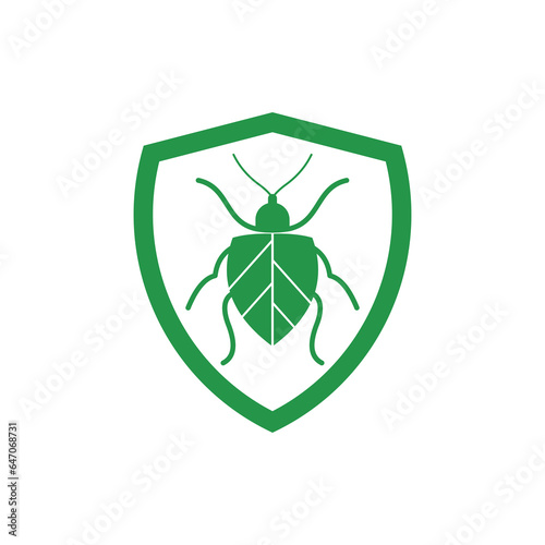 shield logo with pest animals. vector logo