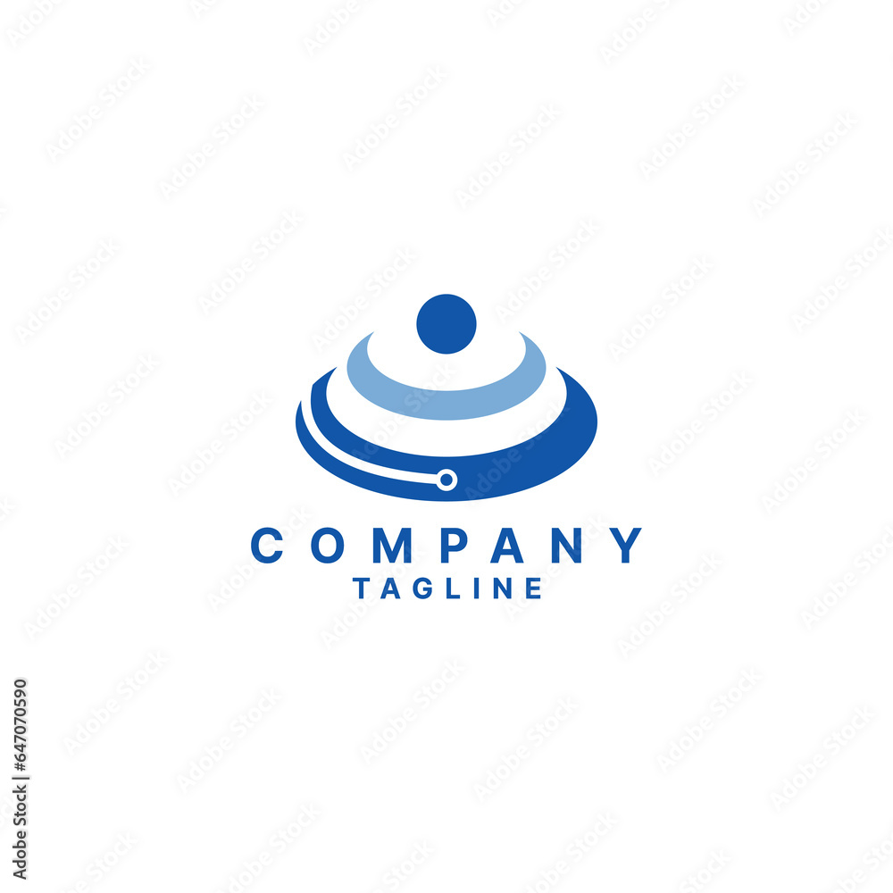 Water drop tech vector logo template Water drop tech vector logo template