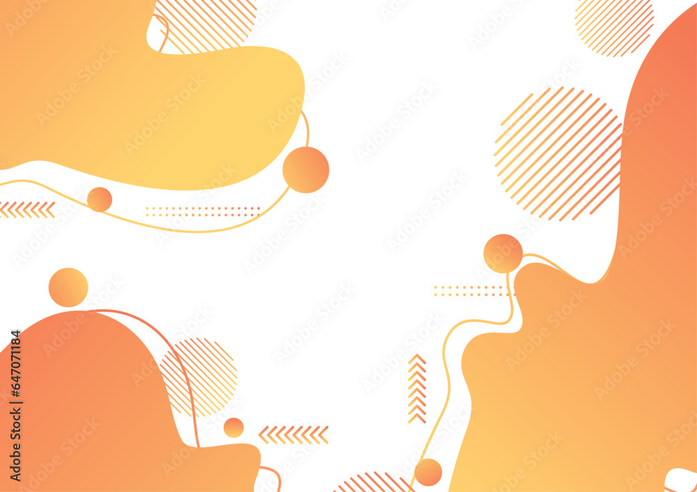 white and yellow fluid shapes abstract background