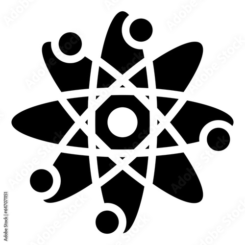 Atom Glyph Icon