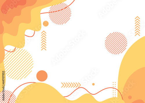 white and yellow fluid shapes abstract background