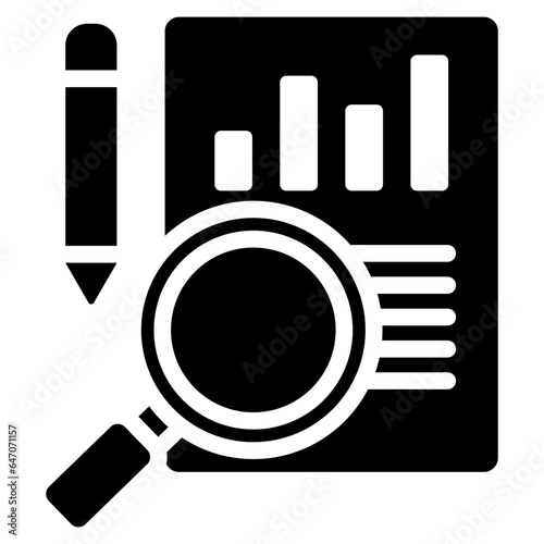 Analytical Research Glyph Icon