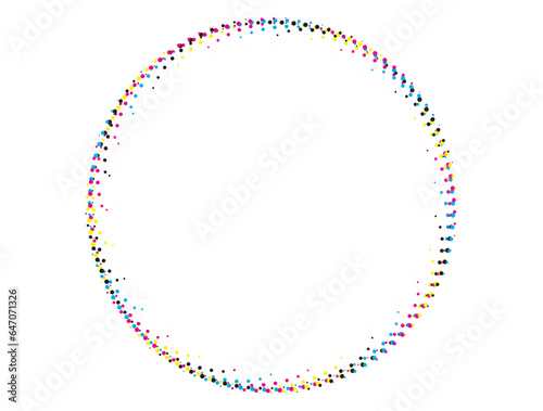 circle of dots a circular pattern with colorful dots on it, cmyk two circles with colorful dots on them set, cmyk vector illustration of a flower  with a circle and a dot,mandala vector