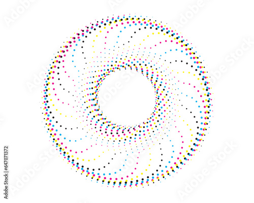 abstract colorful circle a circular pattern with colorful dots on it, cmyk two circles with colorful dots on them set, cmyk vector illustration of a flower  with a circle and a dot,mandala vector