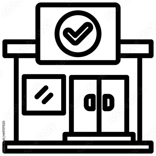 Anchor Store Outline Icon