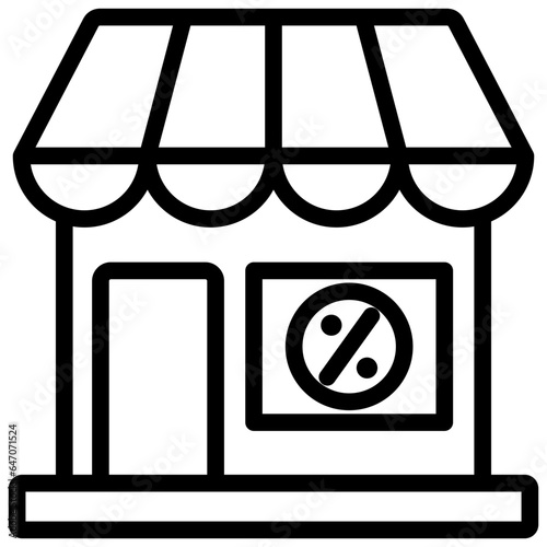 Discount Retailers Outline Icon