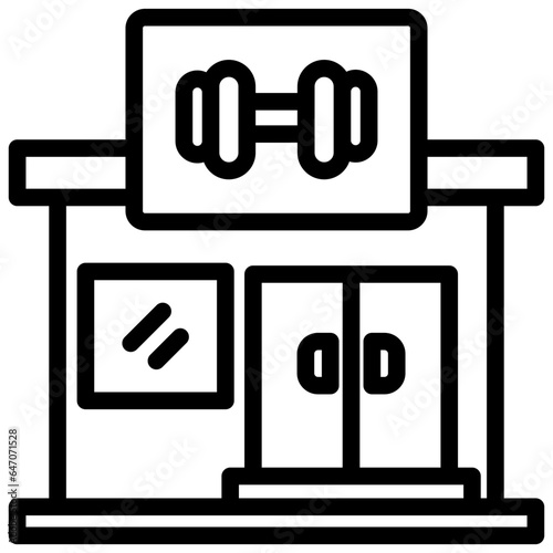Fitness Center Outline Icon