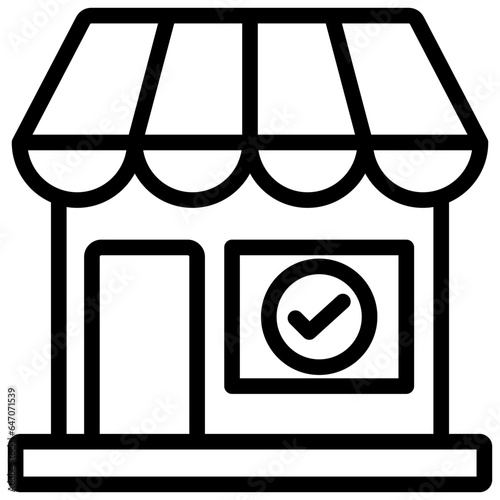 Convenience Store Outline Icon