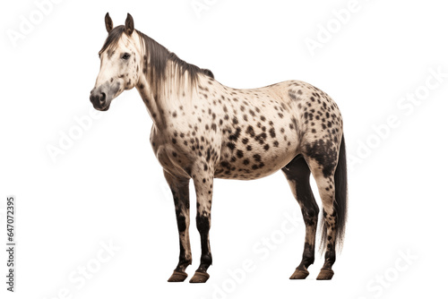 Appaloosa horse isolated on transparent background.