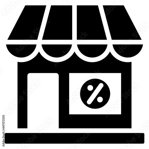 Discount Retailers Glyph Icon