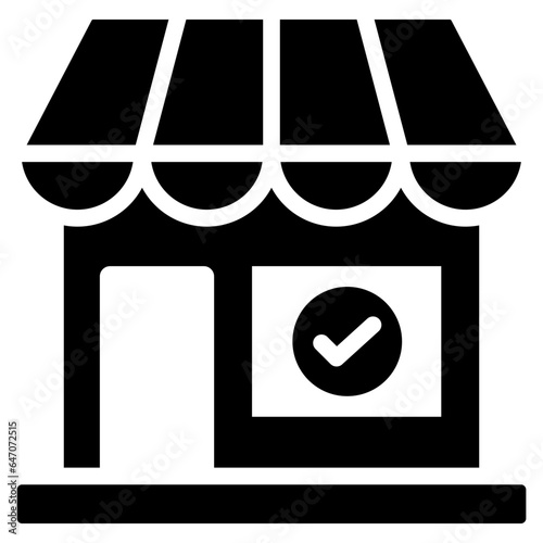 Convenience Store Glyph Icon