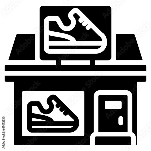 Shoes And Footwear Stores Glyph Icon