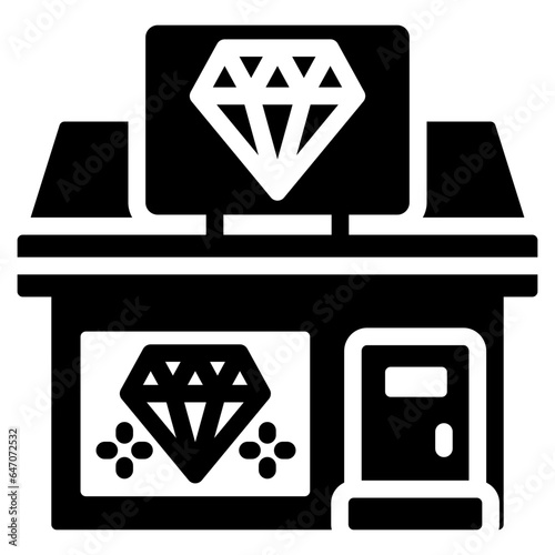 Jewelry Stores Glyph Icon