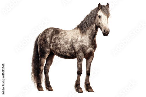Curly horse isolated on transparent background.