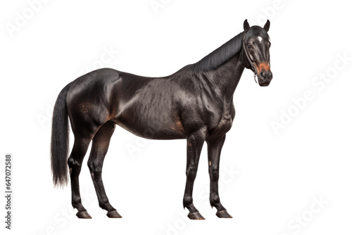 Dutch Warmblood horse isolated on transparent background. photo