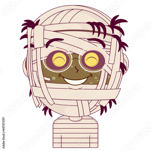 mummy smile face cartoon cute