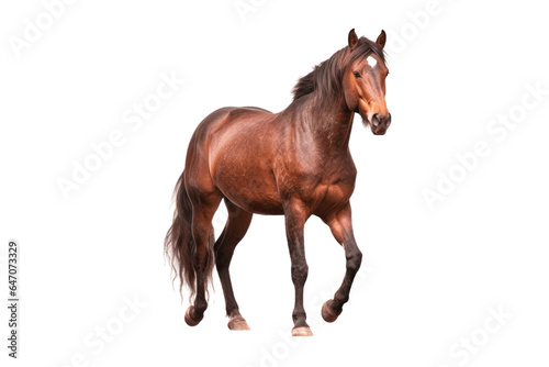 Mustang horse isolated on transparent background.