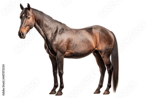 Oldenburg horse isolated on transparent background.