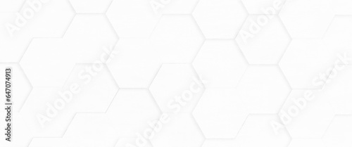 Vector illustration of hexagons pattern, polygon pattern with glowing hexagon paper texture, geometric abstract background, technology or science design.