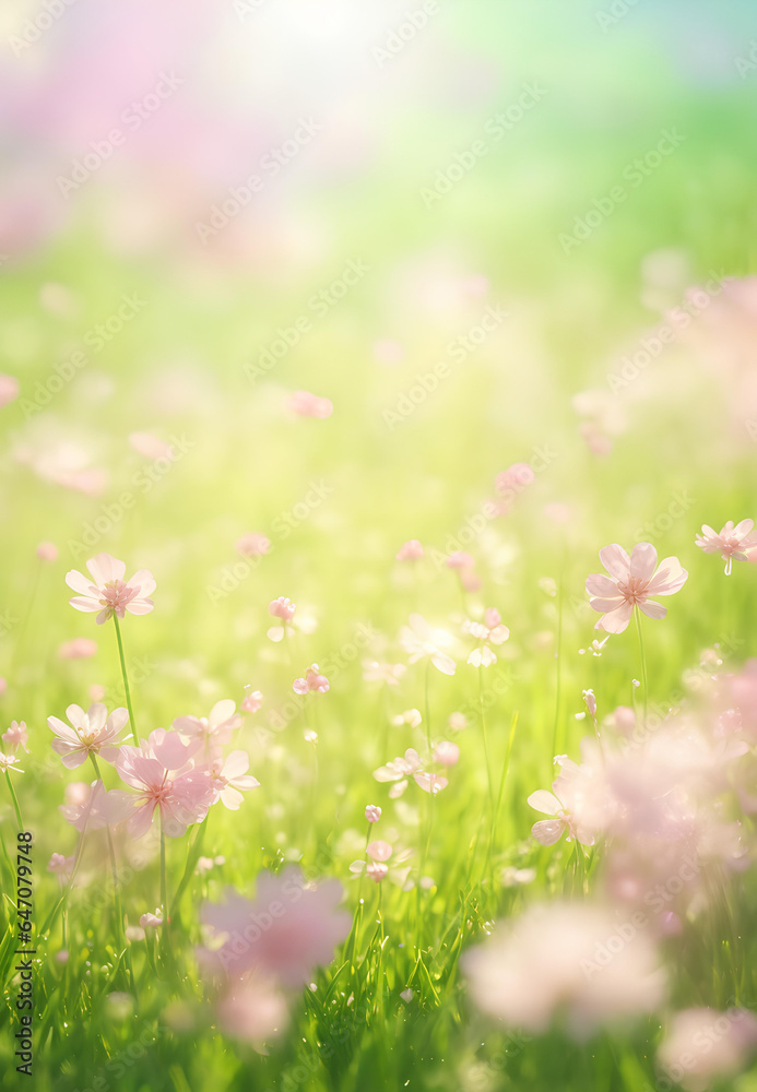 Nature background, flowers in the garden.AI
