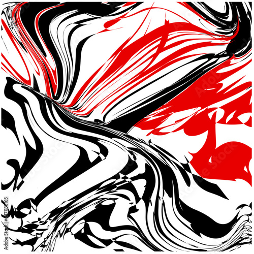 The abstraction imitates a flame or a raging fire.