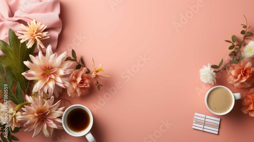 beautiful pink flowers with cup