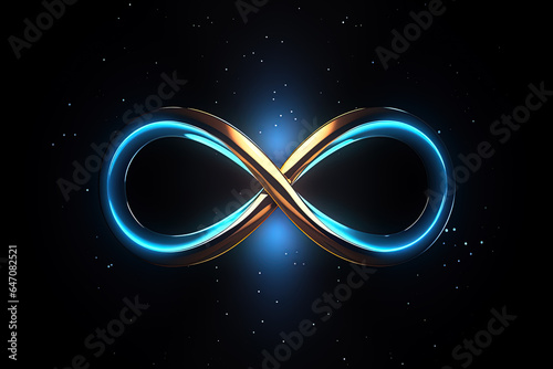 Neon infinity symbol