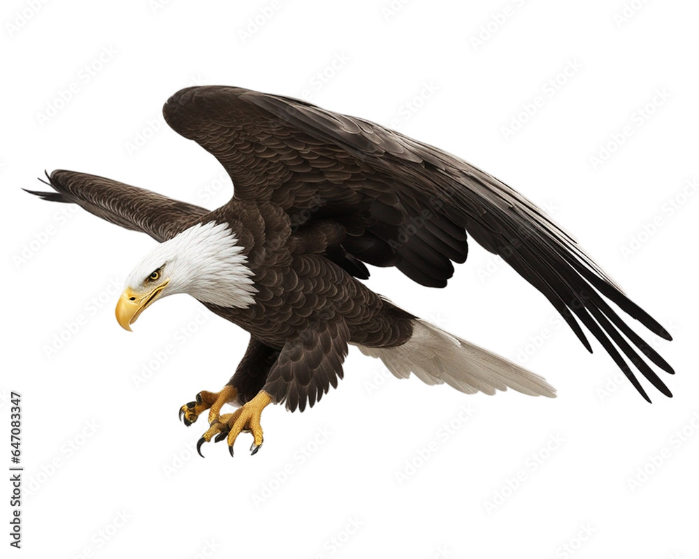 Fototapeta premium flying eagle on transparent background